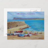 Ballycastle Harbour, County Antrim olieschilderij  Briefkaart (Voorkant / Achterkant)