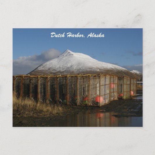 Ballyhoo Mountain achter Crab Pots Briefkaart (Voorkant)