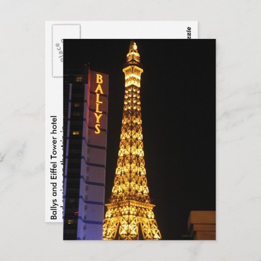 Ballys en eiffeltoren briefkaart (Voorkant / Achterkant)