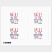 Ballz naar de Walz Harris Wals 2024 Verkiezing Rechthoekige Sticker (Vel)