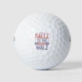 Ballz naar de Walz Harris Waltz 2024 verkiezing Golfballen (Voorkant)