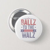 Ballz naar de Walz Harris Waltz 2024 verkiezing Ronde Button 5,7 Cm (Voorkant /achterkant)