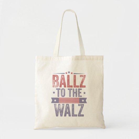 Ballz naar de Walz Harris Waltz 2024 verkiezing Tote Bag (Voorkant)