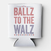 Ballz naar de Walz Harris Walz verkiezing 2024 Blikjeskoeler (Voorkant)