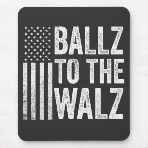 Ballz naar de Walz Harris Walz verkiezing 2024 Muismat