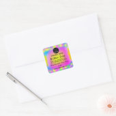 Balm Soap Cosmetics Holografen Custom Logo Roze Vierkante Sticker (Envelop)