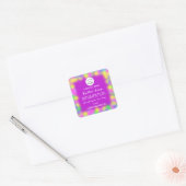 Balm Soap Cosmetics Neon Holograph Custom Logo Vierkante Sticker (Envelop)