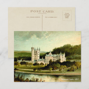Balmoral Castle 1897, herstelde hoge resolutie Briefkaart