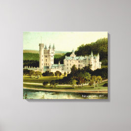 Balmoral Castle 1897, herstelde hoge resolutie Canvas Afdruk