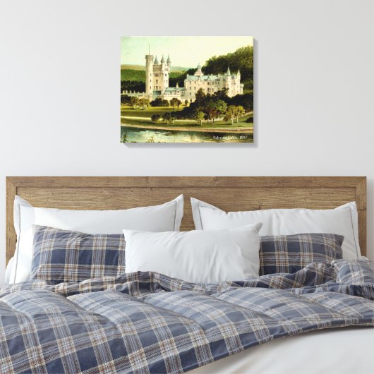 Balmoral Castle 1897, herstelde hoge resolutie Canvas Afdruk (Insitu (Slaapkamer))