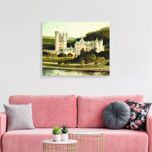 Balmoral Castle 1897, herstelde hoge resolutie Canvas Afdruk (Insitu (Woonkamer))