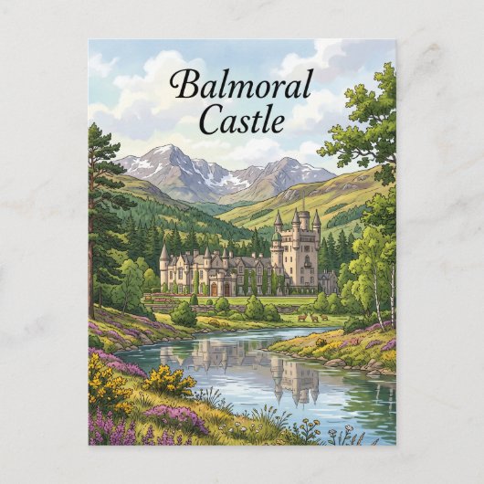 Balmoral Castle Schotland Briefkaart (Voorkant)
