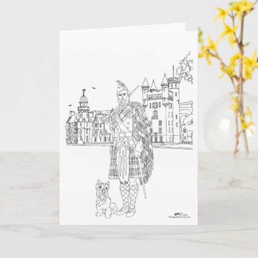 Balmoral Castle Scotland Kaart (Gele Bloem)