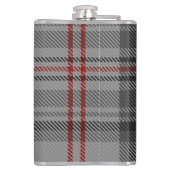 BALMORAL grijs TARTAN Letter Monogram (kan bewerke Heupfles (Achterkant)