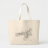 Balmorele Castle Highlander Scottie Dog Canvas tas (Voorkant)