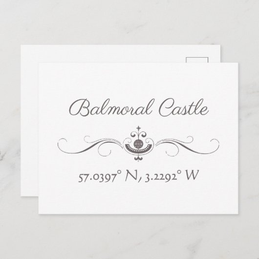 Balmorele Castle Latitude en Briefkaart van de Len (Voorkant / Achterkant)