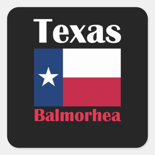 Balmorhea TX Vierkante Sticker (Voorkant)