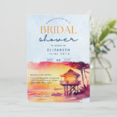 Balmy Dagen | Tropische Zonsondergang Bruidsmeisje Kaart (Staand voorkant)