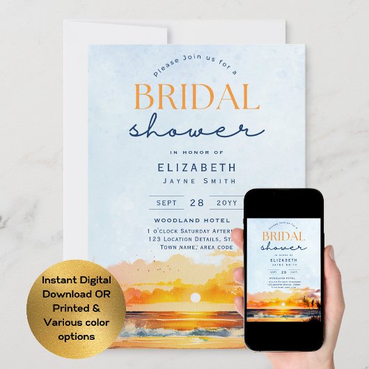 Balmy Dagen | Tropische Zonsondergang Bruidsmeisje Kaart