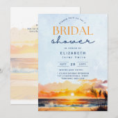 Balmy Dagen | Tropische Zonsondergang Bruidsmeisje Kaart (Voorkant / Achterkant)