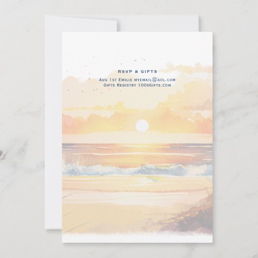 Balmy Days | Tropical Sunset Beach Vrijgezellenfee Kaart (Achterkant)