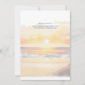 Balmy Days | Tropische Zonsondergang Strand Bruids Kaart (Achterkant)
