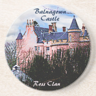 Balnagown Castle, Inverness Scotland - Ross Clan Zandsteen Onderzetter