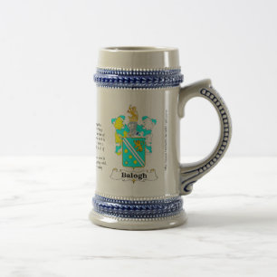 Balogh Family Crest stein. Bierpul