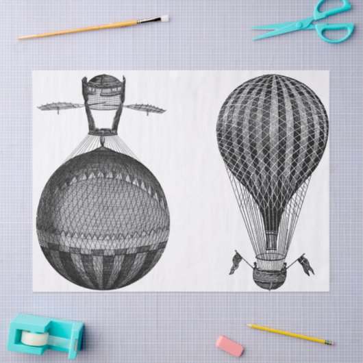 Balon Junk Journal Elements — Blad Tissuepapier (Craft)