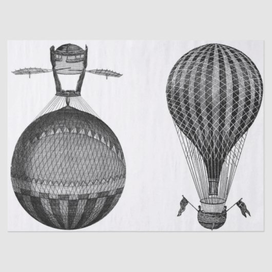 Balon Junk Journal Elements — Blad Tissuepapier (Voorkant)