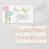 Balonjongen of meisje Geslacht Diaper Raffle Informatiekaartje (Voorkant / Achterkant)