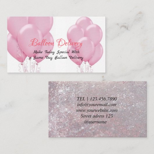 Balonlevering Visitekaartje (Voorkant / Achterkant)