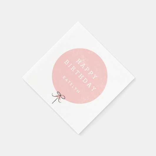 Balonpartij Napkin - Peach Servetten (Hoek)