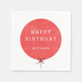 Balonpartij Napkin - Rood Servetten (Voorkant)