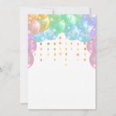 Balonse Arch Rainbow Gold Girls 2e verjaardag Kaart (Achterkant)