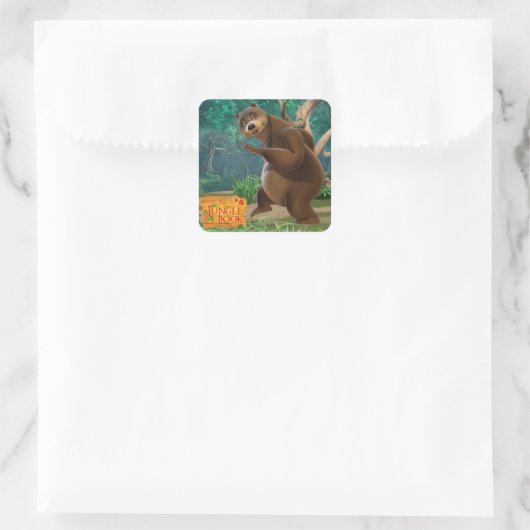 Baloo 3 vierkante sticker (Tas)