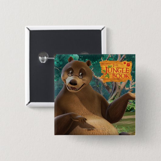 Baloo 4 vierkante button 5,1 cm (Voorkant /achterkant)