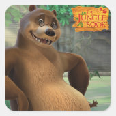 Baloo 5 vierkante sticker (Voorkant)