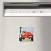 Baloo in zijn rode wagen magneet (Insitu (Vaatwasser))