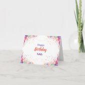 Baloon en Confetti gevulde Verjaardag Kaart (Voorkant)
