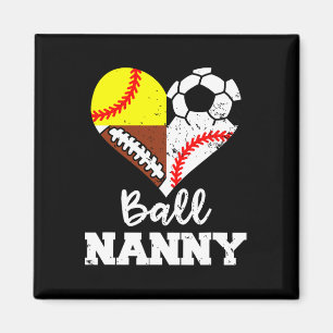 Baloppige voetbal-, voetbal-, honkbal- en softbals magneet