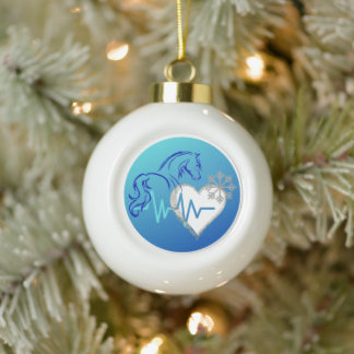Balornament Winterlogo Keramische Bal Ornament