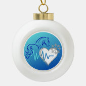 Balornament Winterlogo Keramische Bal Ornament (Voorkant)