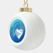 Balornament Winterlogo Keramische Bal Ornament (Rechts)