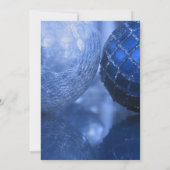 Balornamenten Foto, Kerstfeest, Blauw Kaart (Achterkant)