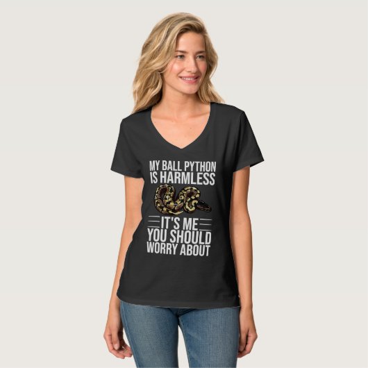 Balpython slang Mannen Vrouwen T-shirt (Voorkant volledig)