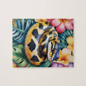 Balpython Slangen Familie Huisdier Portret Legpuzzel (Horizontaal)