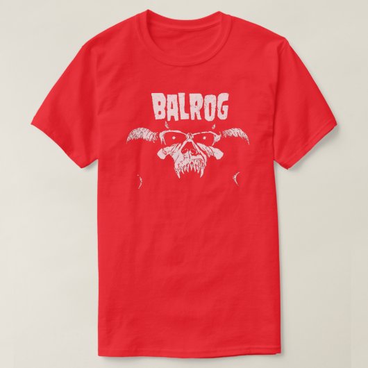 Balrog Zwart Print Pin T-shirt (Design voorkant)