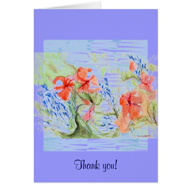 Balsam en Lobelia bloemen (Voorkant)