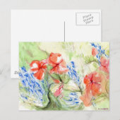 Balsam en Lobelia bloemen Briefkaart (Voorkant / Achterkant)